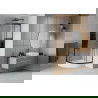 Mexen Rio sprchový kout polokruhový 90 x 90 cm, pruhy, černý + vanička Rio, bílá - 863-090-090-70-20-4710