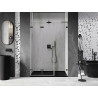 Mexen Lunar-F L skladacie sprchové dvere ľavé 130 cm, priehľadné, kartáčovaná gun grey - 836SL-130-050-66-00-L