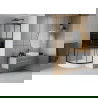 Mexen Rio polkruhová sprchová kabína 90 x 90 cm, čierne pruhy, čierna + Rio vanička, biela - 863-090-090-70-20-4710