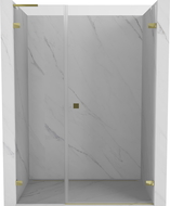 Mexen Lunar-B L sprchové dvere otváracie pravé 140 cm, priehľadné, zlaté - 832SL-140-050-50-00-P