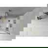 Mexen Rio sprchový kout půlkruhový 90 x 90 cm, pruhy, zlatý + vanička Flat, bílá - 863-090-090-50-20-4110G
