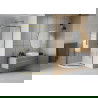 Mexen Rio sprchový kout půlkruhový 90 x 90 cm, pruhy, zlatý + vanička Flat, bílá - 863-090-090-50-20-4110G