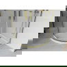 Mexen Rio sprchový kout půlkruhový 80 x 80 cm, matný, zlatý + vana Flat, bílá - 863-080-080-50-30-4110G