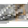 Mexen Rio sprchový kout půlkruhový 80 x 80 cm, matný, zlatý + vana Flat, bílá - 863-080-080-50-30-4110G