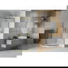 Mexen Rio sprchovací kút polkruhový 90 x 90 cm, mliečne sklo, zlatá + sprchový podstavec Flat, biely - 863-090-090-50-30-4110G