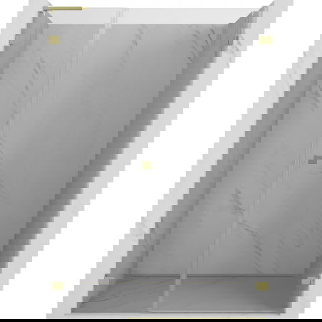 Mexen Lunar-B L sprchové dvere výkyvné pravé 135 cm, transparentné, zlaté kartáčované - 832SL-135-050-55-00-P
