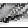 Mexen Lunar-B L sprchové dvere výkyvné pravé 135 cm, transparentné, zlaté kartáčované - 832SL-135-050-55-00-P