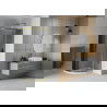 Mexen Rio sprchový kout půlkruhový 80 x 80 cm, grafit, zlatá + sprchový kout Flat, bílý - 863-080-080-50-40-4110G