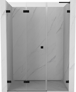 Mexen Lunar-F L skladacie sprchové dvere ľavé 135 cm, transparentné, čierne - 836SL-135-050-70-00-L