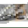 Mexen Rio sprchový kout půlkruhový 90 x 90 cm, transparentní, zlatý + sprchový kout Flat, černý - 863-090-090-50-00-4170G