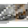 Mexen Rio sprchový kout půlkruhový 80 x 80 cm, grafit, zlatá + sprchový kout Flat, černý - 863-080-080-50-40-4170G