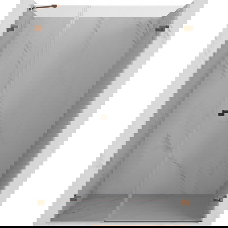 Mexen Lunar-B sprchové dvere sklopné pravé 150 cm, transparentné, ružové zlato - 832S-150-050-60-00-P