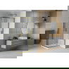 Mexen Rio štvorcová sprchová kabína 70 x 70 cm, transparentnéné, zlatá + závesný bidet Flat, biela- 860-070-070-50-00-4010G