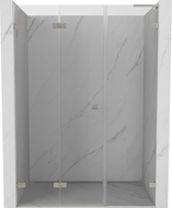 Mexen Lunar-F L skladacie sprchové dvere ľavé 135 cm, transparentné, brúsený nikel - 836SL-135-050-97-00-L