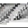 Mexen Lunar-F L skladacie sprchové dvere ľavé 140 cm, transparentné, brúsený nikel - 836SL-140-050-97-00-L