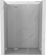 Mexen Lunar-F L skladacie sprchové dvere ľavé 150 cm, transparentné, kartáčovaný nikel - 836SL-150-050-97-00-L