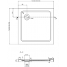 Mexen Rio štvorcová sprchová kabína 70 x 70 cm, pruhy, zlatá + závesný bidet Flat, biela- 860-070-070-50-20-4010G