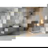 Mexen Rio štvorcová sprchová kabína 70 x 70 cm, pruhy, zlatá + závesný bidet Flat, biela- 860-070-070-50-20-4010G