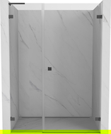 Mexen Lunar-B L sprchové dvere otváracie pravé 135 cm, transparentné, brúsená zbraňovo šedá - 832SL-135-050-66-00-P