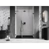 Mexen Lunar-B L otočné sprchové dvere pravé 110 cm, priehľadné, čierne - 832SL-110-050-70-00-P