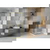 Mexen Rio štvorcová sprchová kabína 70 x 70 cm, inovať, zlatá + závesný bidet Flat, biela- 860-070-070-50-30-4010G