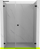 Mexen Lunar-B L sprchové dvere otváracie pravé 115 cm, transparentné, čierne - 832SL-115-050-70-00-P