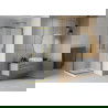 Mexen Rio štvorcová sprchová kabína 70 x 70 cm, inovať, zlatá + závesný bidet Flat, biela- 860-070-070-50-30-4010G