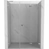 Mexen Lunar-F L skladacie sprchové dvere pravé 130 cm, transparentné, chróm - 836SL-130-050-01-00-P