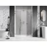 Mexen Lunar-F L skladacie sprchové dvere pravé 130 cm, transparentné, chróm - 836SL-130-050-01-00-P