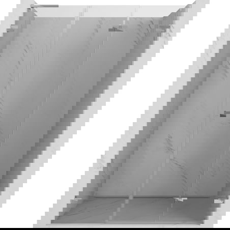 Mexen Lunar-F L skladacie dvere sprchy pravé 135 cm, transparentné, chróm - 836SL-135-050-01-00-P