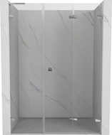 Mexen Lunar-F L skladacie sprchové dvere pravé 135 cm, transparentné, chróm - 836SL-135-050-01-00-P