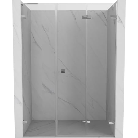 Mexen Lunar-F L skladacie sprchové dvere pravé 140 cm, transparentné, chróm - 836SL-140-050-01-00-P