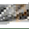 Mexen Rio štvorcová sprchová kabína 70 x 70 cm, grafitová čierna, zlatá + závesný bidet Flat, biela- 860-070-070-50-40-4010G