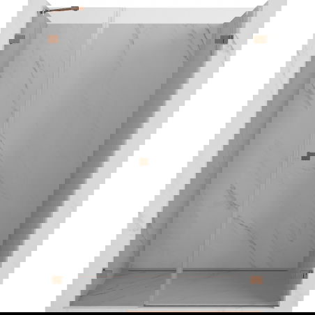 Mexen Lunar-B sprchové dvere otváracie pravé 140 cm, transparentné, brúsená meď - 832S-140-050-65-00-P
