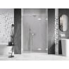 Mexen Lunar-F L skladacie sprchové dvere pravé 120 cm, transparentné, biele - 836SL-120-050-20-00-P