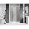 Mexen Lunar-F L skladacie sprchové dvere pravé 120 cm, transparentné, biele - 836SL-120-050-20-00-P