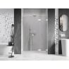 Mexen Lunar-F L skladacie sprchové dvere pravé 120 cm, transparentné, biele - 836SL-120-050-20-00-P
