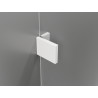 Mexen Lunar-F L skladacie pravé sprchové dvere 135 cm, priehľadné, biele - 836SL-135-050-20-00-P