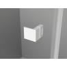 Mexen Lunar-F L skladacie pravé sprchové dvere 135 cm, priehľadné, biele - 836SL-135-050-20-00-P