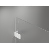 Mexen Lunar-F L skladacie pravé sprchové dvere 135 cm, priehľadné, biele - 836SL-135-050-20-00-P