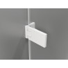 Mexen Lunar-F L skladacie pravé sprchové dvere 135 cm, priehľadné, biele - 836SL-135-050-20-00-P