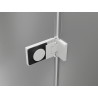 Mexen Lunar-F L skladacie pravé sprchové dvere 135 cm, priehľadné, biele - 836SL-135-050-20-00-P