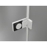 Mexen Lunar-F L skladacie pravé sprchové dvere 135 cm, priehľadné, biele - 836SL-135-050-20-00-P