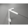 Mexen Lunar-F L skladacie pravé sprchové dvere 135 cm, priehľadné, biele - 836SL-135-050-20-00-P