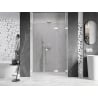 Mexen Lunar-F L sklápacie sprchové dvere pravé 140 cm, transparentné, biele - 836SL-140-050-20-00-P