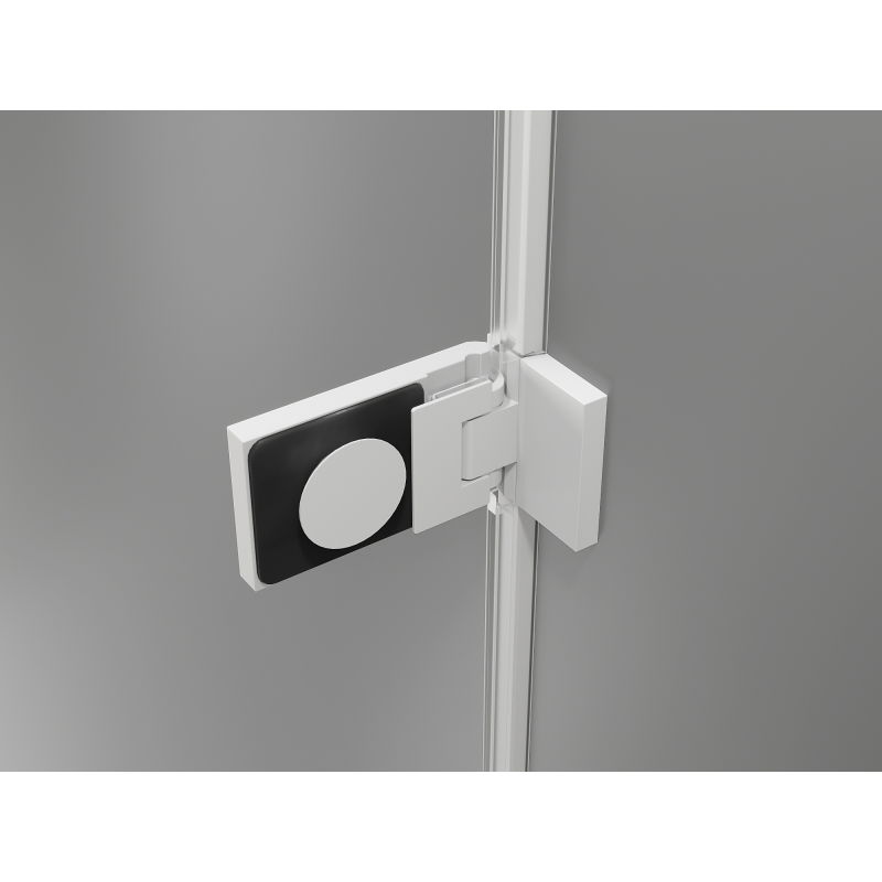 Mexen Lunar-F L sprchové dvere skladacie pravé 145 cm, transparentné, biele - 836SL-145-050-20-00-P