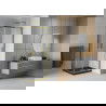 Mexen Rio štvorcová sprchová kabína 80 x 80 cm, transparentnéné, zlatá + závesný bidet Flat, čierna- 860-080-080-50-00-4070G