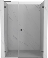 Mexen Lunar-B L sprchové dvere, pravé 130 cm, transparentné, gun metal - 832SL-130-050-95-00-P
