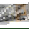 Mexen Rio štvorcová sprchová kabína 90 x 90 cm, transparentnéné, zlatá + závesný bidet Flat, čierna- 860-090-090-50-00-4070G