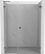 Mexen Lunar-B L sprchové dvere otvárateľné pravé 140 cm, transparentné, gun metal - 832SL-140-050-95-00-P